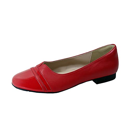 Peerage Marina Women's Wide Width Casual Comfort Dress Leather Flats