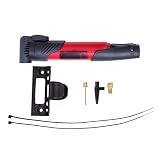 Zyj-Cycling Pumps Mini Tragbare Hochfeste Luftpumpe Bike Inflator Super Leichte MTB Rennrad Radfahren Pumpe Fahrrad Zubehör (Color : Red)