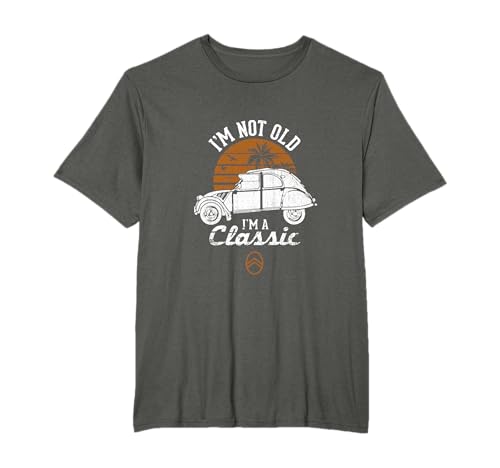Citroën 2CV Blanc I'm Not Old Classic Sunset fête des pères T-Shirt