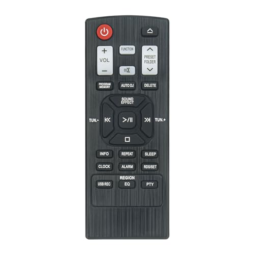 COV34618202 COV30748165 Replacement Remote Control Compatible with LG mini HI-fi system CM4360 CMS4360F, Black