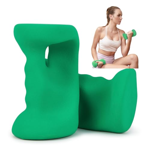 HXD-ERGO Mancuernas ergonómicas de neopreno para mujeres y hombres, juego de 2 mancuernas de neopreno para pilates, yoga, entrenamiento de fuerza, correr, entrenamiento de gimnasio en casa, juego de 2