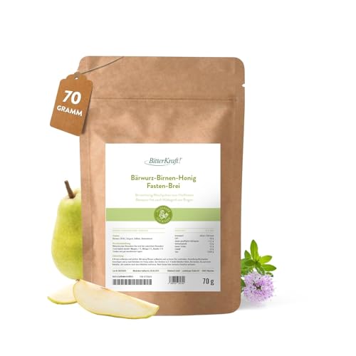 BitterKraft! Bärwurz-Birnen Honigpulver 70g – mit Bärwurz & Birne – vegan & ohne Zusatzstoffe...