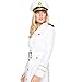 Women's Navy Officer Sailor Costume, for Halloween Party Accessory, Extra Small