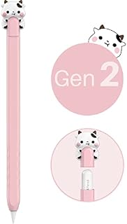 NIUTRENDZ Cute iPencil Case for Apple Pencil 2nd Generation Accessories Silicone Protective Cover Sleeve Holder Compatible with Magnetic Charging and Double Tap
