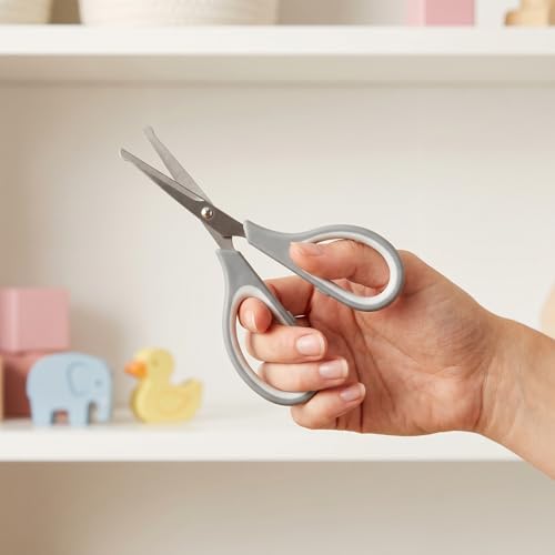 YARNOW Baby Healthcare and Grooming Kit - Baby Nursery Kit with Hair Brush Comb Nail File Clipper Nasal Scissors for Newborn Girls Boys Grey - Image 5
