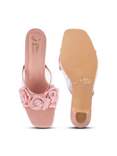 Image of JM LOOKS Stylish Embellished Kitten Heels Sandal For Women & Girls | Pencil Heels | Stiletto Heels |