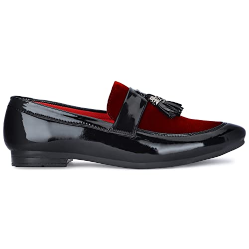 Image of LE GREEM Men's Patent Leather Slip on Casual Loafers