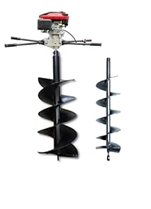 MECSTROKE Brand 196cc/6.5 hp 4 Stroke Heavy Duty Petrol Operated Earth Auger/Post hole Digger/Hand Earth Auger with 8