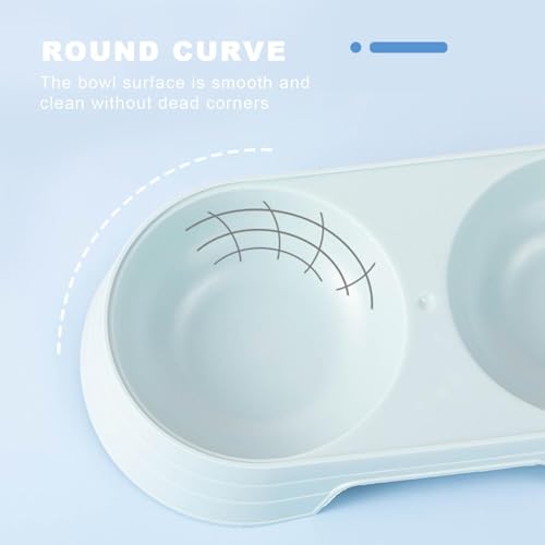 Welpennäpfe | Macaron Elevated Cat Double Bowl | Welpenfutter- und Wassernäpfe-Set, Fressnäpfe zum Füttern von kleinen, mittelgroßen Hunden, Katzen, Welpen