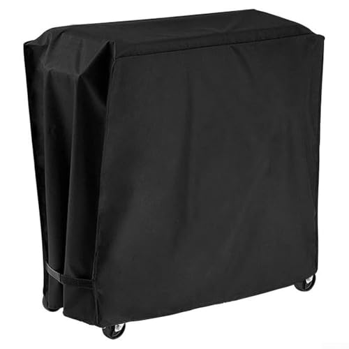Besttoolifes Cubierta impermeable para carrito de refrigerador con ruedas para patio al aire libre, 86 * 48 * 79 Cm190T Cubierta protectora de la caja de hielo de poliéster bañado en plata (negro)