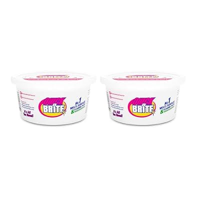 Quick 'n Brite All Purpose Cleaning Paste – Miracle Cleaner for Tough Stains | Eco-Friendly, Non-Toxic, Pet-Safe | Multi-Surface Stain Remover | Made in USA, 12oz (Pack of 2)