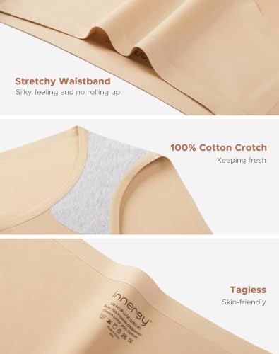 Image of INNERSY Women's Underwear Smooth Hipster Panties 3-Pack
