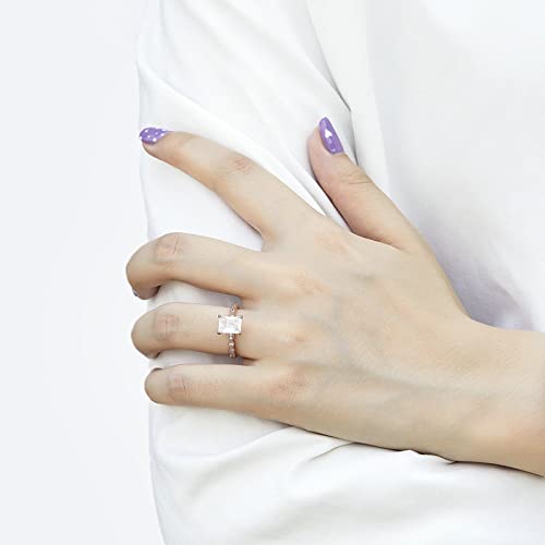 Bague rectangle en argent véritable infini le cadeau de mariage idéal pour elle - 2