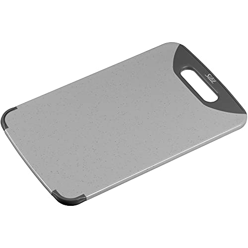 Silit - Tabla de cortar 20 cm, rectangular, plástico, mango práctico, apta para lavavajillas, cuidadosa con las cuchillas
