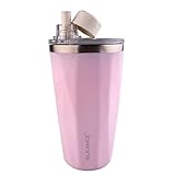 SILICANICE Soft touch tumblers With Silicone Coating,Dishwasher safe coffee mug,20oz Stainless Steel Vacuum Insulated Ice Cup with Lid and Straw for Water (Pink, 20oz)