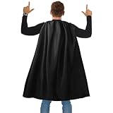 Dajiahao Adult Superhero Capes and Masks -Halloween Vampire Capes, Adult Capes Cosplay Costume Party（Black）