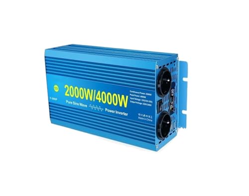 Convertidor Inversor Onda Sinusoidal Pura 4KW/5KW/6KW 12V/24V CC A 220V/230V CA 50Hz/60Hz 4000W/5000W/6000W Convertidor Voltaje Enchufe Universal UE Inversor(24V,220V 60Hz EU,4000W Peak)