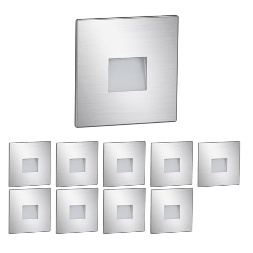 ledscom.de 10 pièces Lumière d'escalier LED/lampe murale encastrée FOW pour