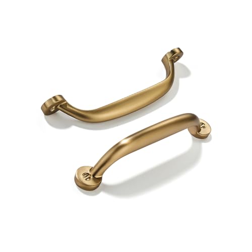 10 Pack 4 inch Hole Center Champagne Bronze Cabinet Pulls - Heavy Duty Solid Drawer Hardware Handles Kitchen Vanity Bathroom Handles