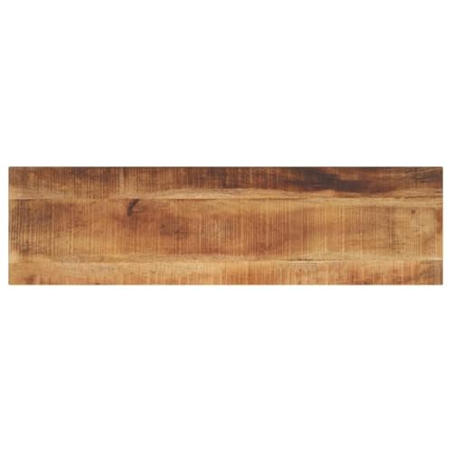 vidaXL Tischplatte, Holzplatte für Esstisch Couchtisch, Massivholzplatte Rustikales Design, Ersatztischplatte, 120x30x2,5cm Rechteckig Raues Massivholz Mango