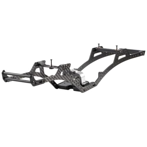 IJOSADON Kit de Marco de chasis de Fibra de Carbono liviano con transmisión de Portal Ultraligero para rastreadores de Roca RC a Escala 1/10 compatibles con Varios Ejes(Chassis Kit B)