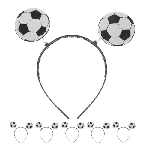 LUOZZY 6pcs Creative Funny Soccer Ball Headband for Sports Games Hair Accessory Fans Cheering