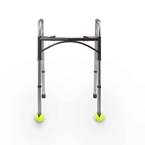 Image of AMERICAN HOSPITAL SUPPLY AHS Tennis Balls for Walker Legs Tennis Balls for Walkers for Seniors Complete Support & Surface Protection | Pair of 2 Precut (Yellow)