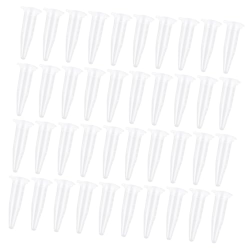 VILLFUL 1000 Pcs Vials with Caps Microcentrifuge Vials Tubes Sample Bottles Membrane Test Tubes Laboratory Test Tubes Consumables Clear Sample Storage Container Plastic