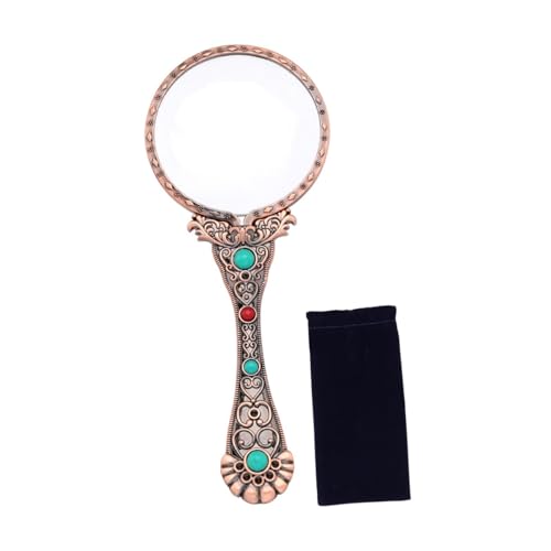 Loupe rétro authentique en bronze rouge, cadeau pour amateurs