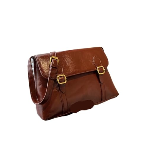 Bolso De Mensajer Bolso Bandolera Retro Bolso de Mujer Trabajar(Brown)