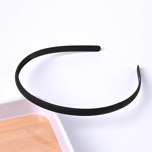 Image of ANNA CREATIONS 12 Pcs Plastic Headbands with Teeth Durable, Lightweight Sports Hair Bands for Women, Girls, Teens & Kids Non-Slip Hair Accessories (Matte Finish-1 cm)