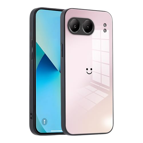 XINYEXIN Coque pour OnePlus Nord 4 5G Case, Étui Housse de Téléphone en Verre Dégradé, Coque Antichoc et Anti-Rayures Mode Ultra-Mince - Rose