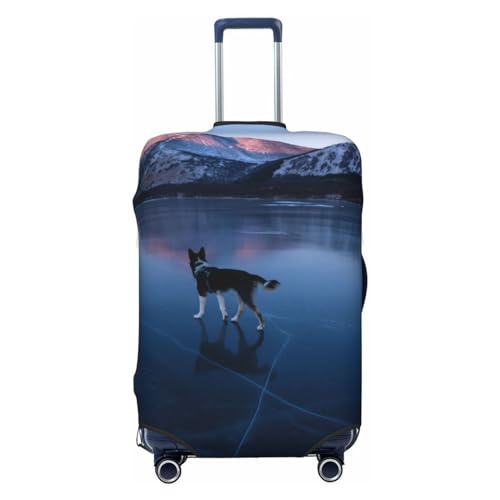 Ttetddd Housse de bagage de voyage Husky Dog pour valises tendance pour bagages de 45,7 à 81,3 cm, noir, taille XL, Noir , x-large