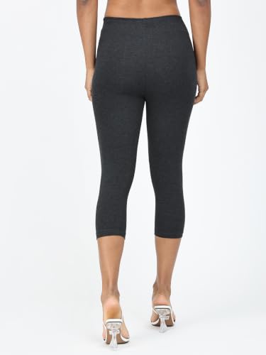 Image of Robinbosky Premium Stretchable Cotton Capri Legging for Women | Suitable for Formal wear & Casual wear | High-End Elastic Makes. The Leggings Squat Proof and Durable for Travel, Yoga, & Workout.