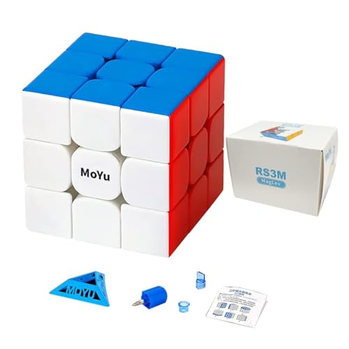 MOYU RS3M 2021 Cubo de Velocidad 3x3x3 Cubo Mágico Stickerless, Maglev Magnético Speed Cubo Smooth Magic Cube Puzzle para Niños & Adulto