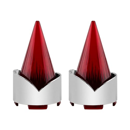 QENETY Bullet Blinker-Lichtlinsenabdeckung, Ersatz-Rauchlinsenabdeckung für Harley Softail Street Glide Road Glide Fatboy Sportster Dyna Deluxe Bikes (rot)