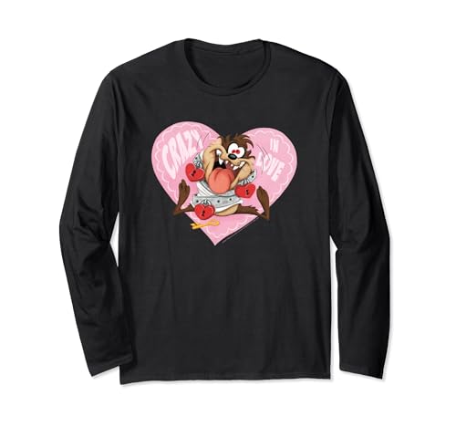 Looney Tunes Taz Valentine's Day Crazy In Love Long Sleeve T-Shirt