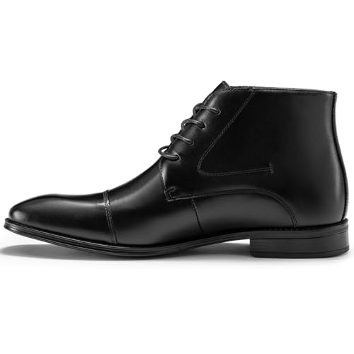 Image of Holy dove Mens Dress Boots, Premium Leather Oxford Chukka,Non-Slip Waterproof Business Boots for Men