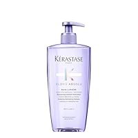 Kérastase Blond Absolu, Hydrating Illuminating Shampoo, For Lightened, Highlighted and Grey Hair, With Hyaluronic Acid & Edelweiss Flower, Bain Lumiere, 500ml