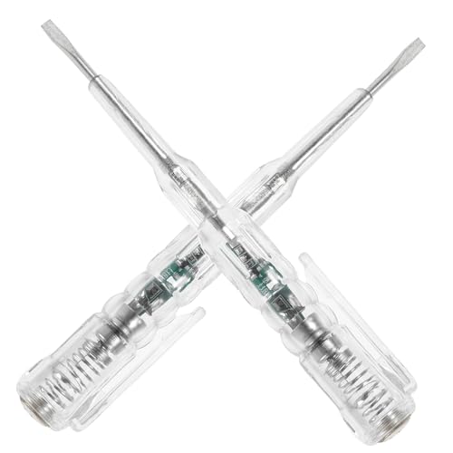 CLISPEED 2個 電圧検知機能付きスロットドライバー型路テスター ペン型電気検電器 家用対応高精測定工具