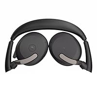 Jabra Evolve2 65 Flex Noise Cancelling Headphones - Wireless On Ear Headphone with Mic - Incredible Sound - 6 Microphone Array - 40mm Speakers 36hr Batt - Teams ANC Bluetooth Headset Hidden Boom USB A