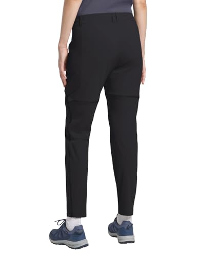 Jack Wolfskin Damen Hikeout Zip Away Pants Wanderhose, Schwarz, 38 EU