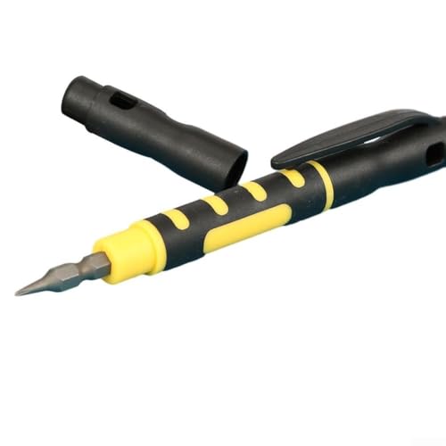 Hosrivae Destornillador tipo pluma 3 en 1 con puntas de cabeza magnética Reparación de relojes de teléfono celular, kit de herramientas portátil de doble propósito, 134 mm de longitud (A)
