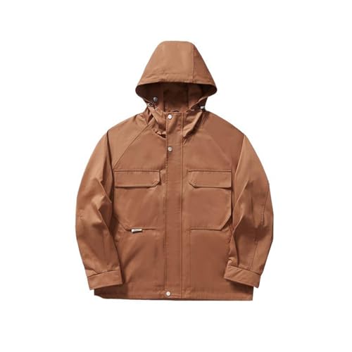 Veste d'extérieur fine et résistante GUOYUXIAO manteau léger à capuche hommes