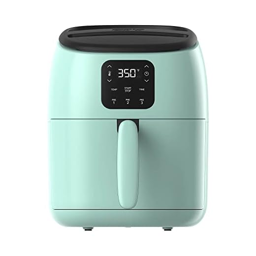 DASH Tasti-Crisp™ Electric Air Fryer Oven, 2.6 Qt., Aqua – Compact Air Fryer for Healthier Food in Minutes, Ideal for Small Spaces - Auto Shut Off, Digital, 1000-Watt