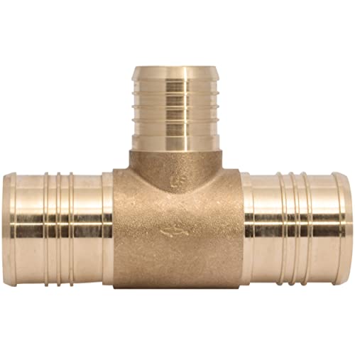 SharkBite 2 x 2 x 1-1/2 Inch Crimp Reducing Tee, Brass Plumbing Fitting, PEX Pipe, PE-RT, UC08545441 by SharkBite - Used condition - US$44.53