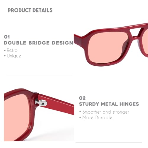 Image of mosanana Small Square Aviator Sunglasses for Women MS52362 | Retro Narrow Frame, UV400 Protection, Designed for Daily Outfits, Travel and Fashion Looks