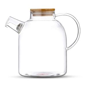 Tea & Tea® Theepot glas 1,5 liter – theepot met zeef in de tuit, glazen theepot, theegeschenkset, theepot, theepot…