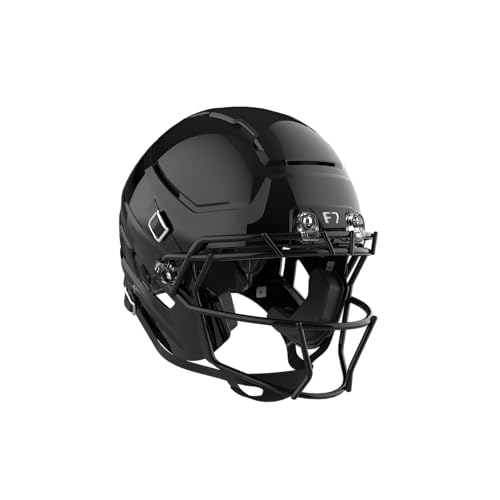 Schutt F7 AiR Youth Football Helmet, Virginia Tech 5-Star Helmet, Lightweight Football Helmet for Youth Football, Large, Molded Gloss Black, Facemask Attached