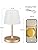 Kakanuo Champagne Gold Shower Lamp Waterproof, Rechargeable Cordless Lamp with 4000mAh Battery, Touch Dimmable Table Lamp for Outdoor, Kitchen, Bathroom, Camping, Patio, IP54